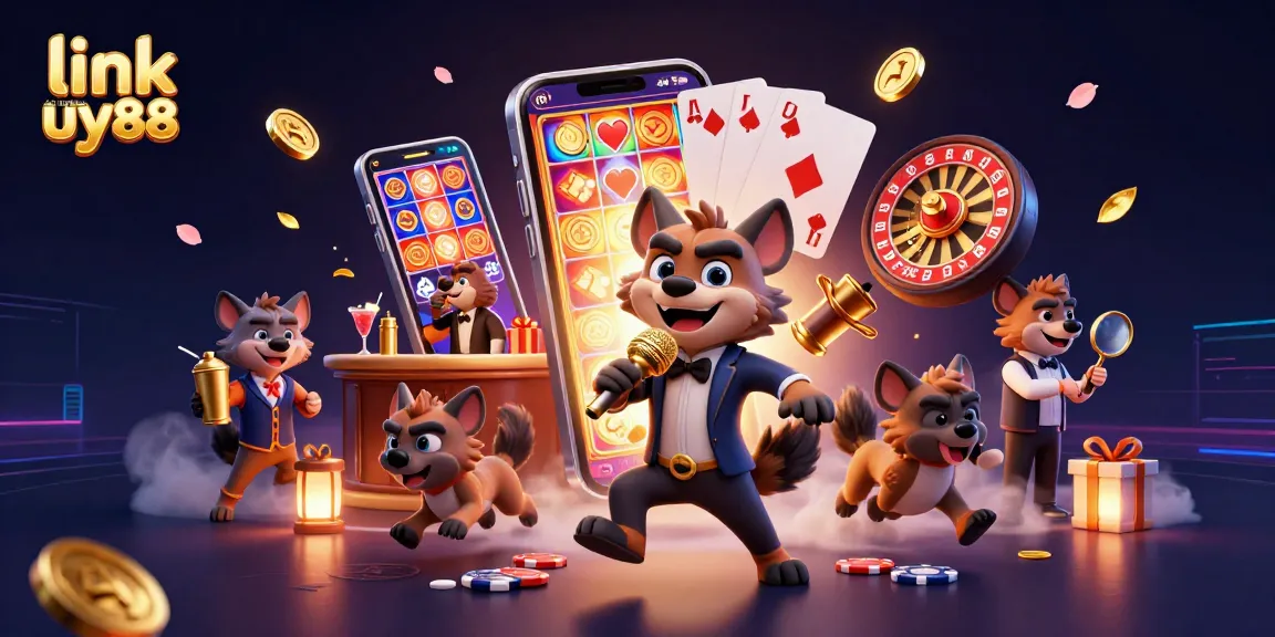 Experience exhilarating gameplay at link truy cập trang chủ uy88 with dynamic hyena characters in a vibrant casino scene.