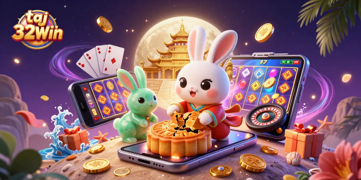 Win exciting rewards playing various games tại 32Win with our vibrant casino illustration