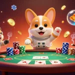 KJC inspires excitement with a fun 3D corgi astronaut in a space casino surrounded by poker elements.