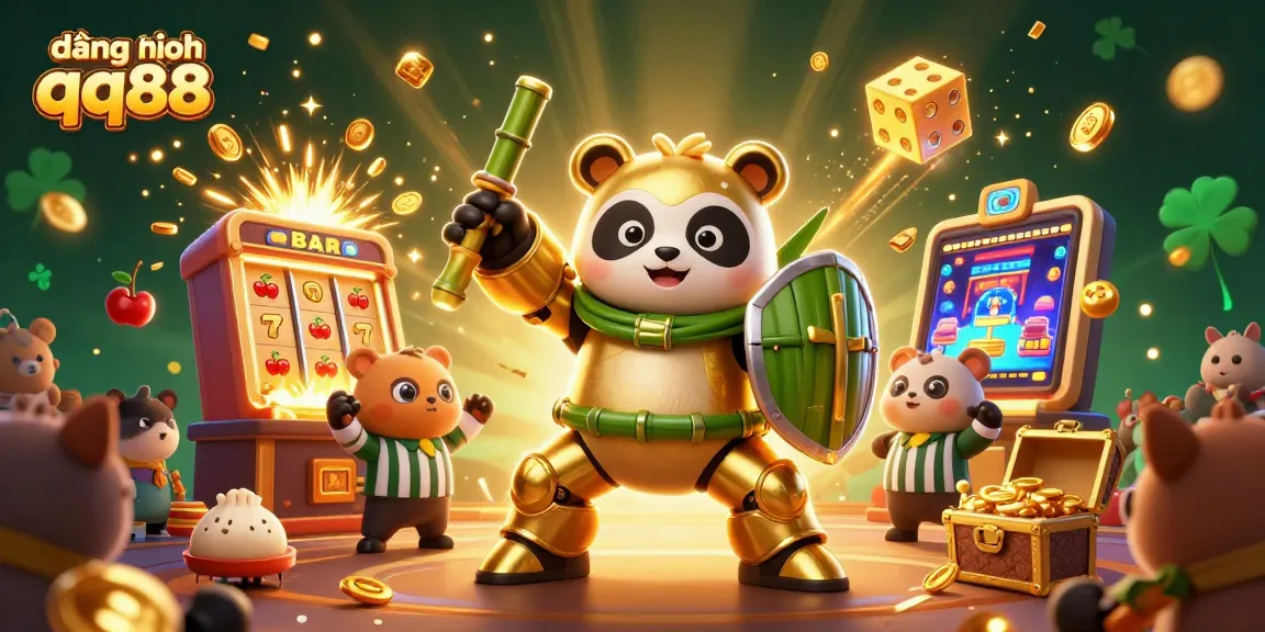 Spin the jackpots with đăng nhập qq88 showcased in a vibrant, action-packed 3D casino scene.