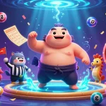 Experience the excitement of bài xì dách online in a vibrant underwater casino scene.
