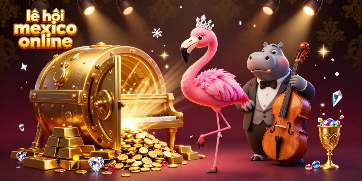 Engage with the vibrant world of lễ hội mexico online, featuring a flamingo singer and hippo bassist in a casino.