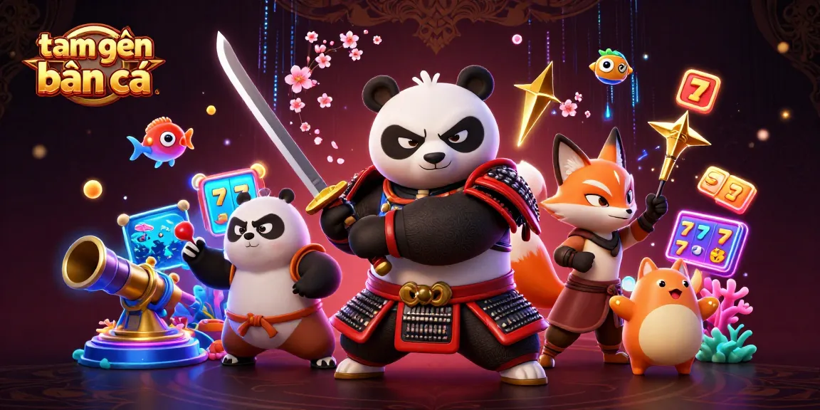 Engage with tam tiên bắn cá in this vibrant, packed 3D illustration depicting action-packed gameplay.
