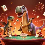 Experience the excitement of thương hiệu C168 in this dynamic casino scene featuring vibrant characters and game elements.