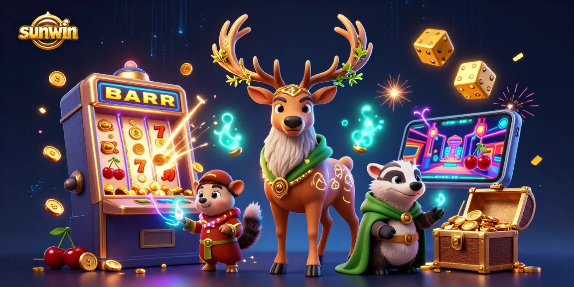 Experience thrilling slots action with the sunwin jackpot explosion featuring dynamic casino elements and vibrant characters