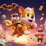 Experience the excitement of Halobet Slot with a super dog and vibrant casino elements!