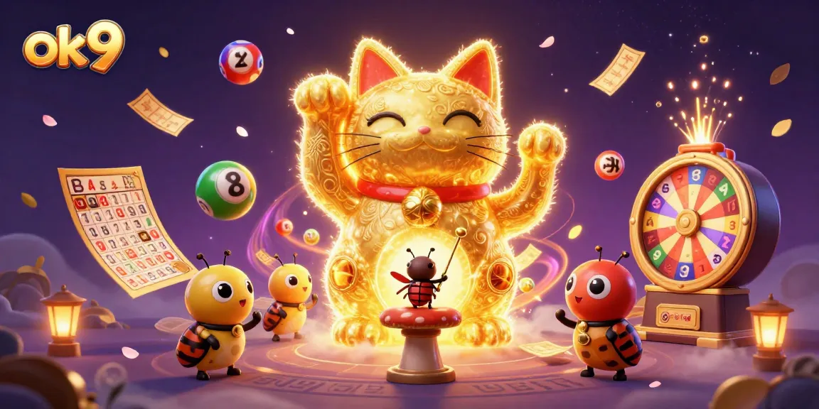 Engage with the vibrant ok 9 casino experience, featuring a lucky cat and dynamic game elements.