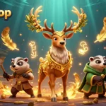 Win big with hm88shop in a vibrant 3D casino scene with enchanting characters and dynamic elements.