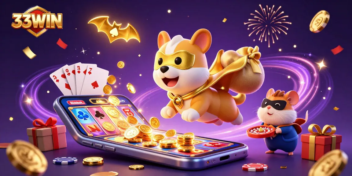 Experience the thrill of winnings with 33WIN's immersive casino atmosphere featuring 3D heroes.