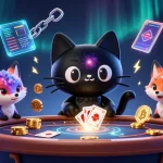 Play exciting games at 28BET, featuring a galactic cat and colorful characters amidst rich casino elements.