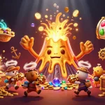 Nổ hũ delivers thrilling rewards with a vibrant, treasure-filled casino scene full of excitement and payout.