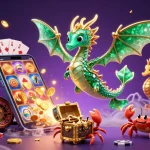 Engaging 3D scene showcasing nhận định bóng đá hôm nay with colorful slot games, rich treasures, and dynamic characters in a casino setting.