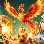 Engage with thrilling com adventures as the fire phoenix soars over slot reels and treasures.