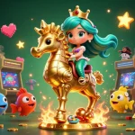 Experience the excitement at U31 with a vibrant casino scene featuring a mermaid princess, seahorse, and colorful arcade games.