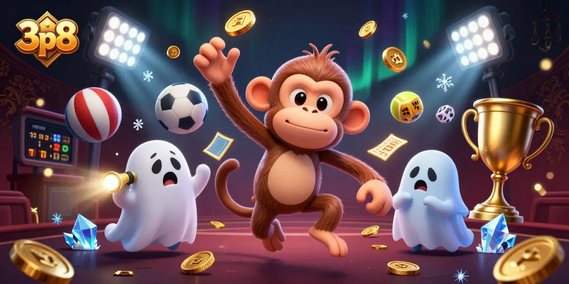 Engage in thrilling gaming with 3p8, where golden coins and dynamic 3D elements collide in a haunted casino adventure.